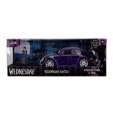 Carregar imatge al visor de la galeria, VW Escarabat de Miércoles Addams Metàl·lic 1:24