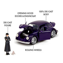 Carregar imatge al visor de la galeria, VW Escarabat de Miércoles Addams Metàl·lic 1:24