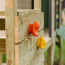 Cargar imagen en el visor de la galería, Parque Infantil de Madera Adventure Cottage con Plataforma, Tobogán y Gimnasio