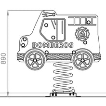Load image into Gallery viewer, Rocking Spring Fire Truck Inclusive