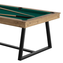 Cargar imagen en el visor de la galería, Mesa de billar moderna con roble y tela verde
