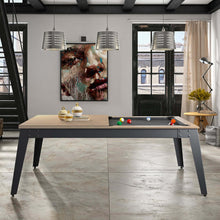 Carregar imatge al visor de la galeria, Billar convertible para casa color roble claro