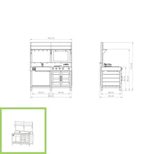 Load image into Gallery viewer, Yummy 200 Natural wooden outdoor kitchen