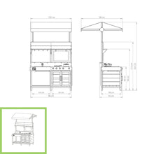 Load image into Gallery viewer, Yummy 300 Natural wooden outdoor kitchen