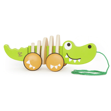 Load image into Gallery viewer, Wooden Crawling Crocodile