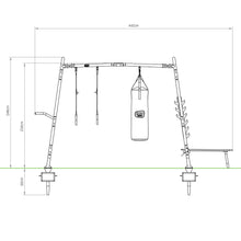 Carregar imatge al visor de la galeria, Calistenia para casa gimnasio medidas