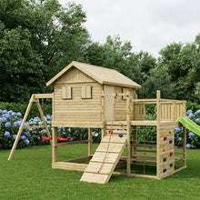 Carregar imatge al visor de la galeria, Parque Infantil Fungoo ALOHA con Casa de madera elevada