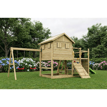 Carregar imatge al visor de la galeria, Parque Infantil Fungoo ALOHA con Casa de madera elevada