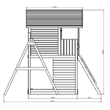 Cargar imagen en el visor de la galería, Casa de madera Sunshine con tobogán