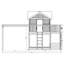 Cargar imagen en el visor de la galería, Casa de madera Sunshine con tobogán