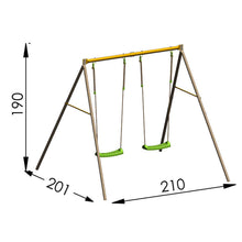 Load image into Gallery viewer, Duetto double garden swing