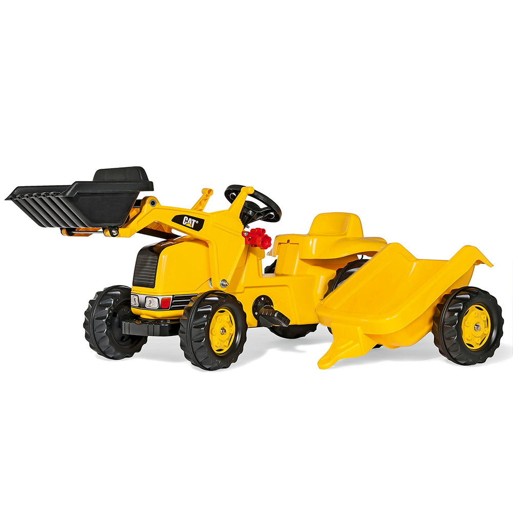 Excavadora de pedales CAT con pala y remolque Juego y Jardín