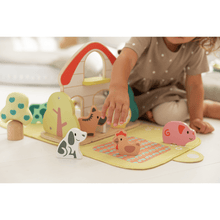 Carregar imatge al visor de la galeria, Granja Portàtil amb Animals de Fusta