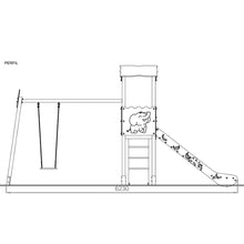 Carregar imatge al visor de la galeria, Parc Infantil dues torres i gronxador Sabana - Ús públic