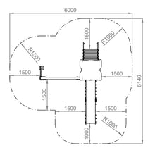 Cargar imagen en el visor de la galería, Parque Infantil con tobogán y red de cuerdas Granja 1 - Uso público