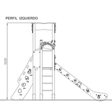 Cargar imagen en el visor de la galería, Parque Infantil con tobogán y red de cuerdas Granja 1 - Uso público