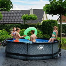 Load image into Gallery viewer, EXIT Stone Pool 305x76 with Filter Pump and Dome - Gray