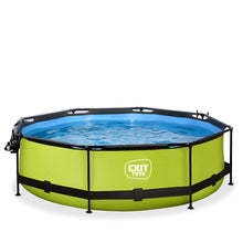 Cargar imagen en el visor de la galería, Piscina EXIT Lime 305x76 con bomba de filtro y cúpula - Verde