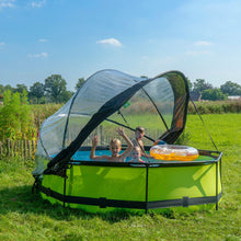 Cargar imagen en el visor de la galería, Piscina EXIT Lime 305x76 con bomba de filtro y cúpula - Verde