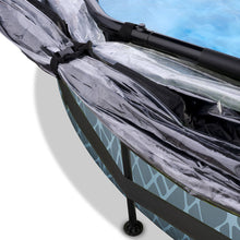 Cargar imagen en el visor de la galería, Piscina EXIT Stone 366x76 con bomba de filtro y cúpula - Gris