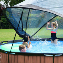 Cargar imagen en el visor de la galería, Piscina EXIT Wood 366x76 con bomba de filtro y cúpula - Marrón