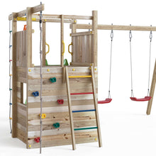 Carregar imatge al visor de la galeria, Parc Infantil Houser amb cabana i rocòdrom