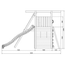 Carregar imatge al visor de la galeria, Parc Infantil Houser amb cabana i rocòdrom