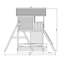 Cargar imagen en el visor de la galería, Casa de madera Moonlight con tobogán