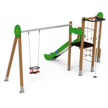 Cargar imagen en el visor de la galería, Parque infantil Sport 4 con columpio Baby uso público