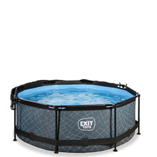 Cargar imagen en el visor de la galería, Piscina EXIT Stone 244x76 con bomba de filtro y toldo - gris