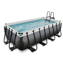 Load image into Gallery viewer, EXIT Black Pool 400x200x100 with filter and ladder - black