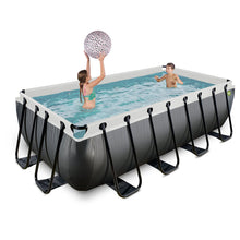 Load image into Gallery viewer, EXIT Black Pool 400x200x100 with filter and ladder - black