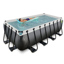 Load image into Gallery viewer, EXIT Black Pool 400x200x122 with filter and ladder - black