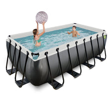 Load image into Gallery viewer, EXIT Black Pool 400x200x122 with filter and ladder - black