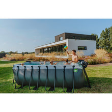 Carregar imatge al visor de la galeria, Piscina EXIT Stone 400x200x122 amb filtre de sorra i escala - gris