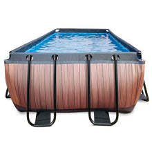 Load image into Gallery viewer, EXIT Wood Pool 400x200x122 with sand filter and ladder - brown