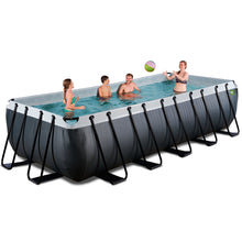 Carregar imatge al visor de la galeria, Piscina EXIT Black 540x250x122 amb filtre i escala - negre