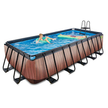 Load image into Gallery viewer, EXIT Wood Pool 540x250x122 with sand filter and ladder - brown