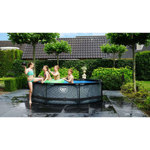 Cargar imagen en el visor de la galería, Piscina Exit Stone 300x76 con bomba de filtro - Gris