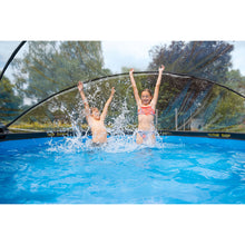 Cargar imagen en el visor de la galería, Piscina EXIT Black 360x122 con filtro de arena, cúpula y escalera - negro