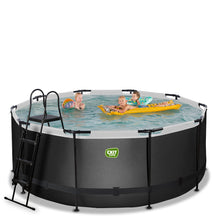 Carregar imatge al visor de la galeria, Piscina EXIT Black 360x122 amb filtre i escala - negre