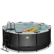Load image into Gallery viewer, EXIT Black 360x122 pool with sand filter and ladder - black