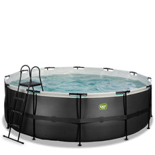 Load image into Gallery viewer, EXIT Black 427X122 pool with sand filter and ladder - black