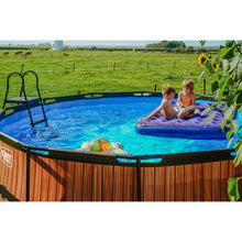 Load image into Gallery viewer, EXIT Black 427X122 pool with sand filter and ladder - black