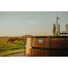 Load image into Gallery viewer, EXIT Black 427X122 pool with sand filter and ladder - black