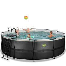 Load image into Gallery viewer, EXIT Black pool 450x122 with filter and ladder - black