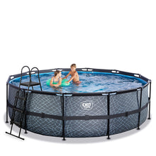 Load image into Gallery viewer, EXIT Stone pool 450x122 with sand filter and awning - gray