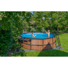 Load image into Gallery viewer, EXIT Wood pool 450x122 with sand filter and ladder - brown