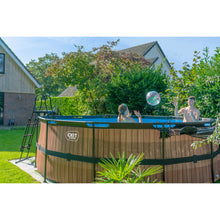 Load image into Gallery viewer, EXIT Wood pool 450x122 with sand filter and ladder - brown