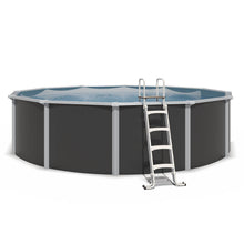 Cargar imagen en el visor de la galería, Piscina de acero elevada OSMOSE ANTRACITA 490x132 con bomba de filtración